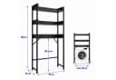 relaxdays Waschmaschinenregal 166 cm Schwarz Metall Bild 4