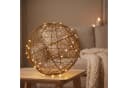relaxdays LED Kugelleuchte Dekokugel 30 cm Warmweiß Gold Bild 1