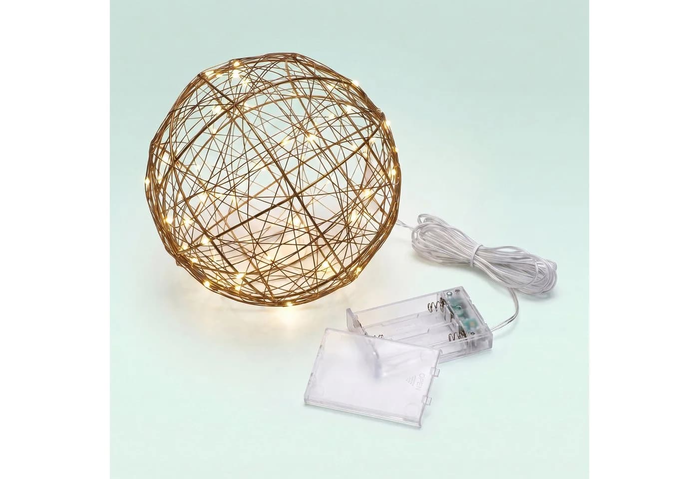 relaxdays LED Kugelleuchte Dekokugel 20 cm warmweiß gold - Bild 5