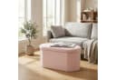 relaxdays Sitztruhe Rosa Teddy Sitzbank mit Stauraum Bild 3