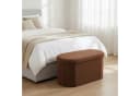 relaxdays Sitztruhe aus Teddystoff, braun, mit Stauraum Bild 1