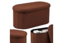 relaxdays Sitztruhe aus Teddystoff, braun, mit Stauraum Bild 2