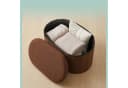 relaxdays Sitztruhe aus Teddystoff, braun, mit Stauraum Bild 5