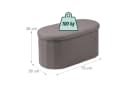 relaxdays Sitztruhe aus Teddystoff, Dunkelgrau Bild 4
