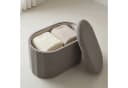 relaxdays Sitztruhe aus Teddystoff, Dunkelgrau Bild 5
