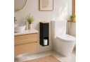 relaxdays Toiletten-Ersatzrollenhalter für 4 Rollen Bambus Schwarz Bild 1