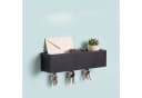 relaxdays Schlüsselleiste mit 6 Haken und Ablage, schwarz Bild 5
