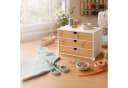 relaxdays Schubladenbox 3 Schubladen Schwarz Bambus Bild 5