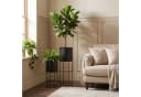 relaxdays Blumenständer 2er Set Metall Schwarz Bild 1