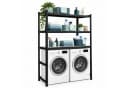 relaxdays Schwerlast Waschmaschinenregal Schwarz 9-tlg. Bild 2