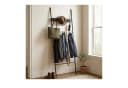 relaxdays Handtuchleiter 4 Sprossen 5 Haken schwarz Bild 3