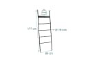 relaxdays Handtuchleiter 4 Sprossen 5 Haken schwarz Bild 4