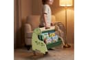 relaxdays Kinderregal Bücherregal 4 Fächer Dino Weiß/Natur Bild 3