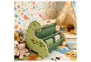 relaxdays Kinderregal Bücherregal 4 Fächer Dino Weiß/Natur Bild 5