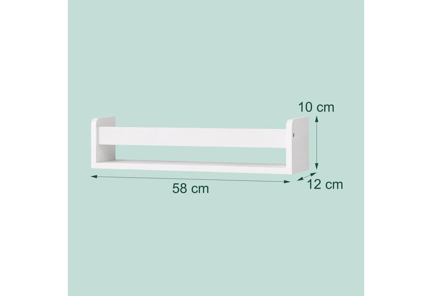 relaxdays Kinderregal Wand 3er Set Weiß MDF - Bild 4