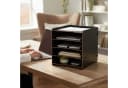 relaxdays Briefablage 5 Fächer Weiß Holzoptik Bild 5