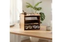 relaxdays Briefablage 4 Fächer dunkelbraun MDF Bild 1