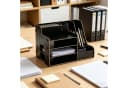 relaxdays Stehsammler Dokumentenablage Schwarz mit Organizer Bild 1