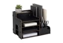 relaxdays Stehsammler Dokumentenablage Schwarz mit Organizer Bild 2