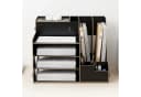 relaxdays Stehsammler Dokumentenablage Schwarz mit Organizer Bild 5