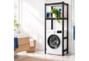 relaxdays Badregal Schwarzes Waschmaschinenregal Schwerlast Bild 1