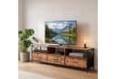 relaxdays TV Lowboard Industrial Schwarz mit Stauraum Bild 1