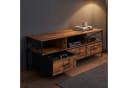 relaxdays TV Lowboard Industrial Schwarz mit Stauraum Bild 3