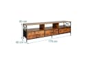 relaxdays TV Lowboard Industrial Schwarz mit Stauraum Bild 4