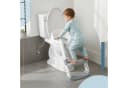 relaxdays Kinder-WC-Sitz mit Leiter Grau-Weiß höhenverstellbar Bild 1