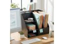 relaxdays Briefablage Schreibtisch Organizer DIN A4 Schwarz Bild 1