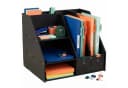 relaxdays Briefablage Schreibtisch Organizer DIN A4 Schwarz Bild 2