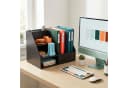 relaxdays Briefablage Schreibtisch Organizer DIN A4 Schwarz Bild 3