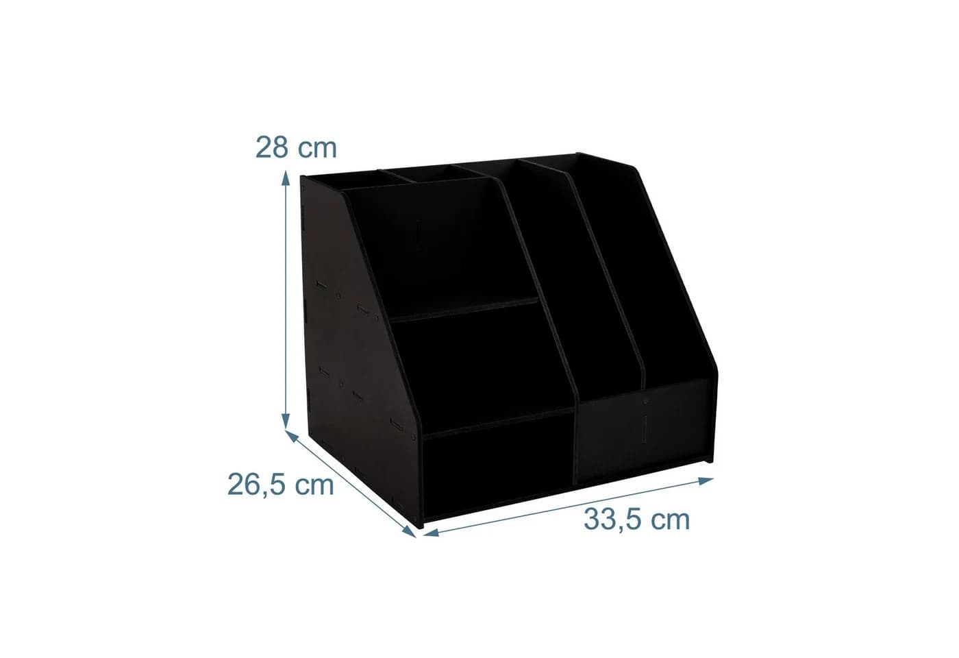 relaxdays Briefablage Schreibtisch Organizer DIN A4 Schwarz - Bild 4