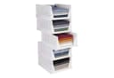 relaxdays Faltbox Kleiderschrank Organizer 5er Set Weiß Bild 2