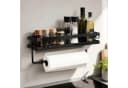 relaxdays Gewürzregal Wand ohne Bohren schwarz Metall Bild 1