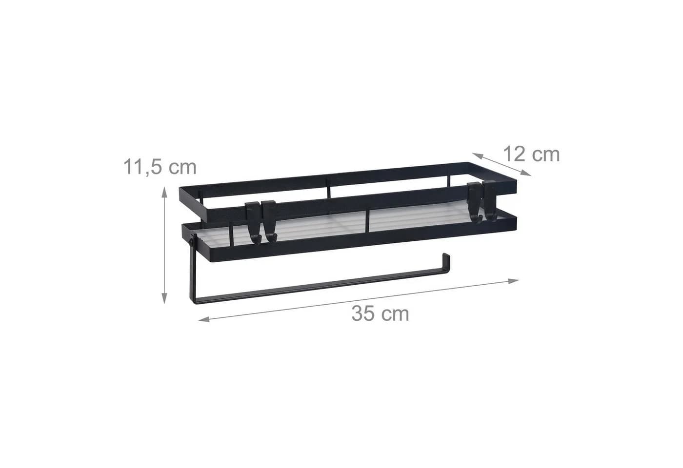 relaxdays Gewürzregal Wand ohne Bohren schwarz Metall - Bild 4