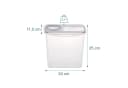 relaxdays Vorratsdose Set 3,7L Luftdicht Transparent/Schwarz Bild 4