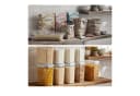 relaxdays Vorratsdose Set 3,7L Luftdicht Transparent/Schwarz Bild 5
