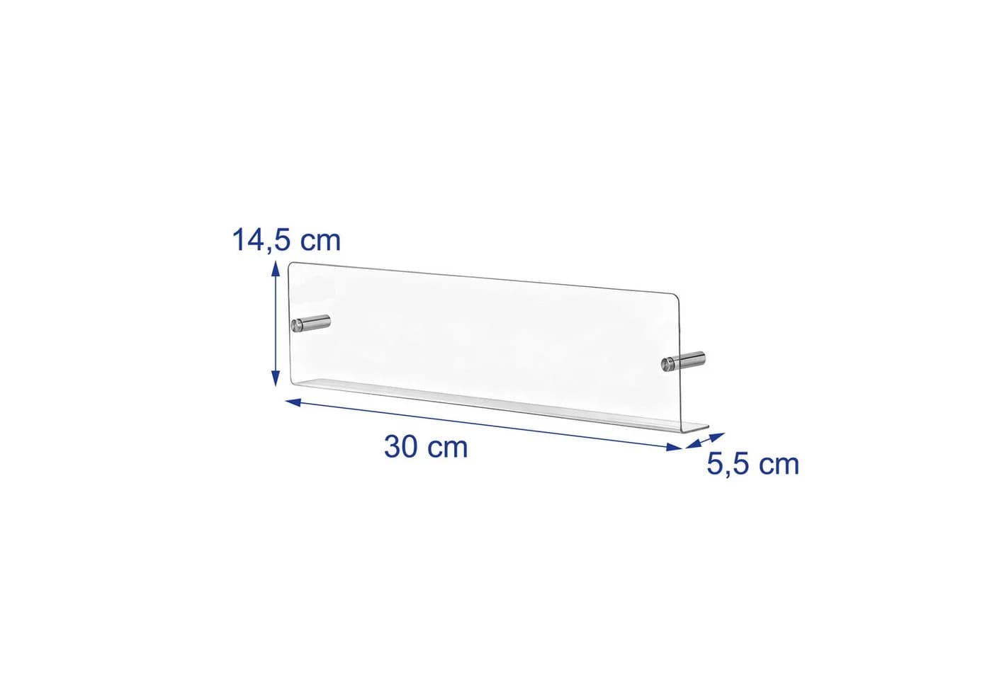 relaxdays Zeitungsständer Wand 3er Set Transparent Silber - Bild 4