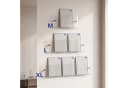 relaxdays Zeitungsständer Wand 3er Set Transparent Silber Bild 5