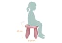 relaxdays Kinderhocker Sitzhocker für Kleinkinder, Rosa Bild 4