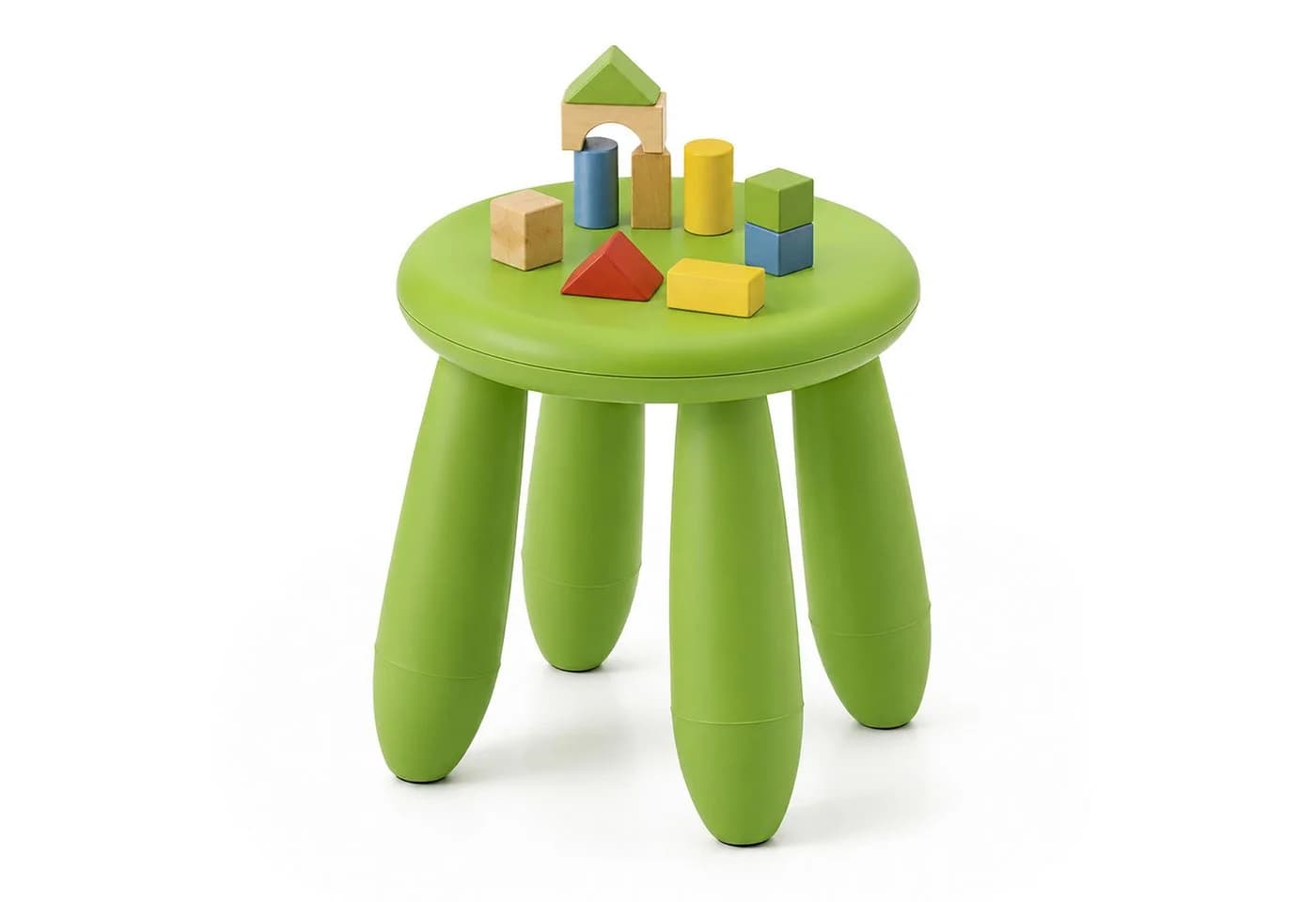 relaxdays Kinderhocker Sitzhocker für Kleinkinder grün - Bild 2