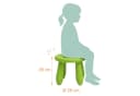 relaxdays Kinderhocker Sitzhocker für Kleinkinder grün Bild 4