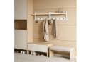 relaxdays Wandgarderobe 2er Set Weiß mit 8 Haken Bild 1