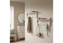 relaxdays Wandgarderobe 2er Set Weiß mit 8 Haken Bild 3