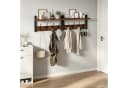 relaxdays Wandgarderobe 2er Set Weiß mit 8 Haken Bild 5