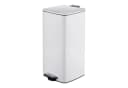 relaxdays Mülleimer 30 Liter weiß mit Trittpedal und Softclose Bild 2