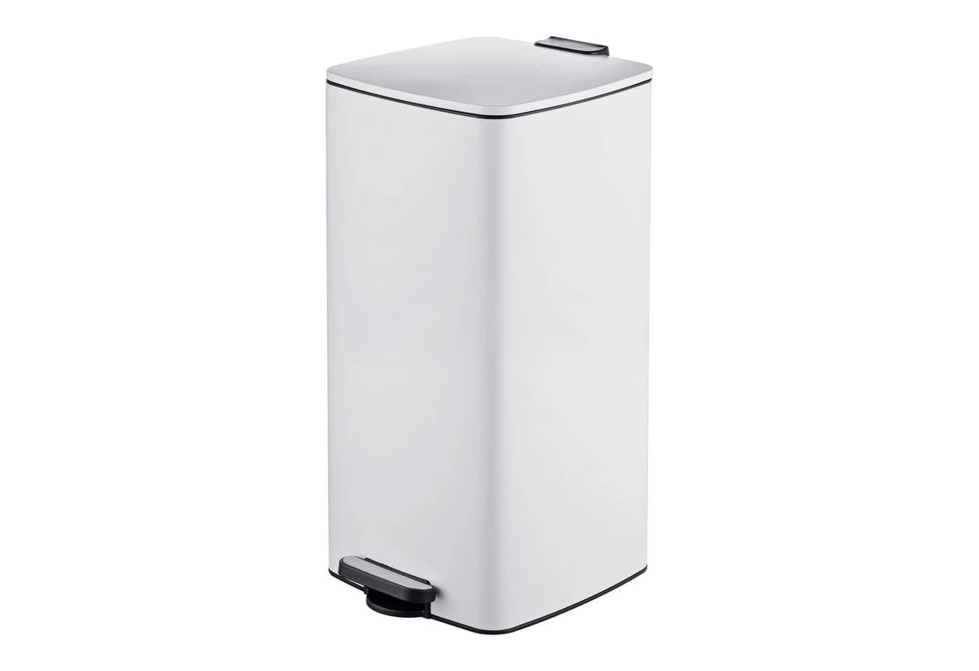 relaxdays Mülleimer 30 Liter weiß mit Trittpedal und Softclose - Bild 2