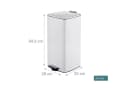 relaxdays Mülleimer 30 Liter weiß mit Trittpedal und Softclose Bild 4