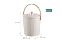 relaxdays Biomülleimer Runder Komposteimer 5,6 Liter weiß Bild 4